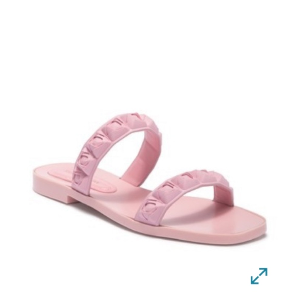 Stuart Weitzman rubber sandals.